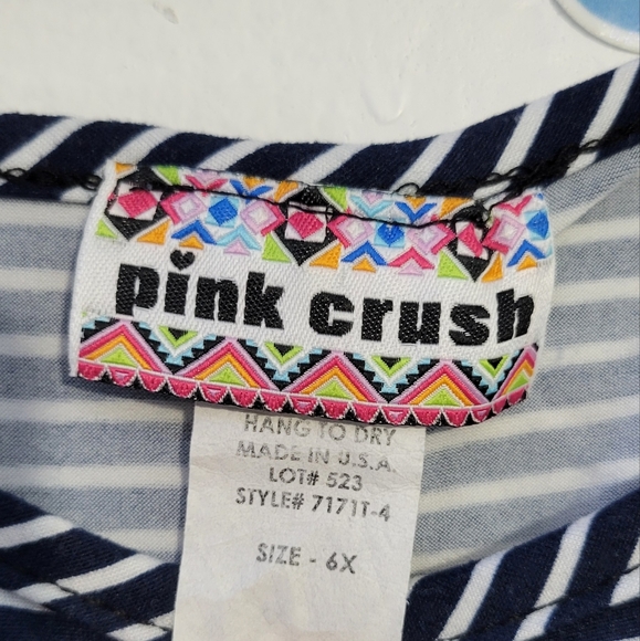 Girls Pink Crush Dress Size 6x - Picture 2 of 3
